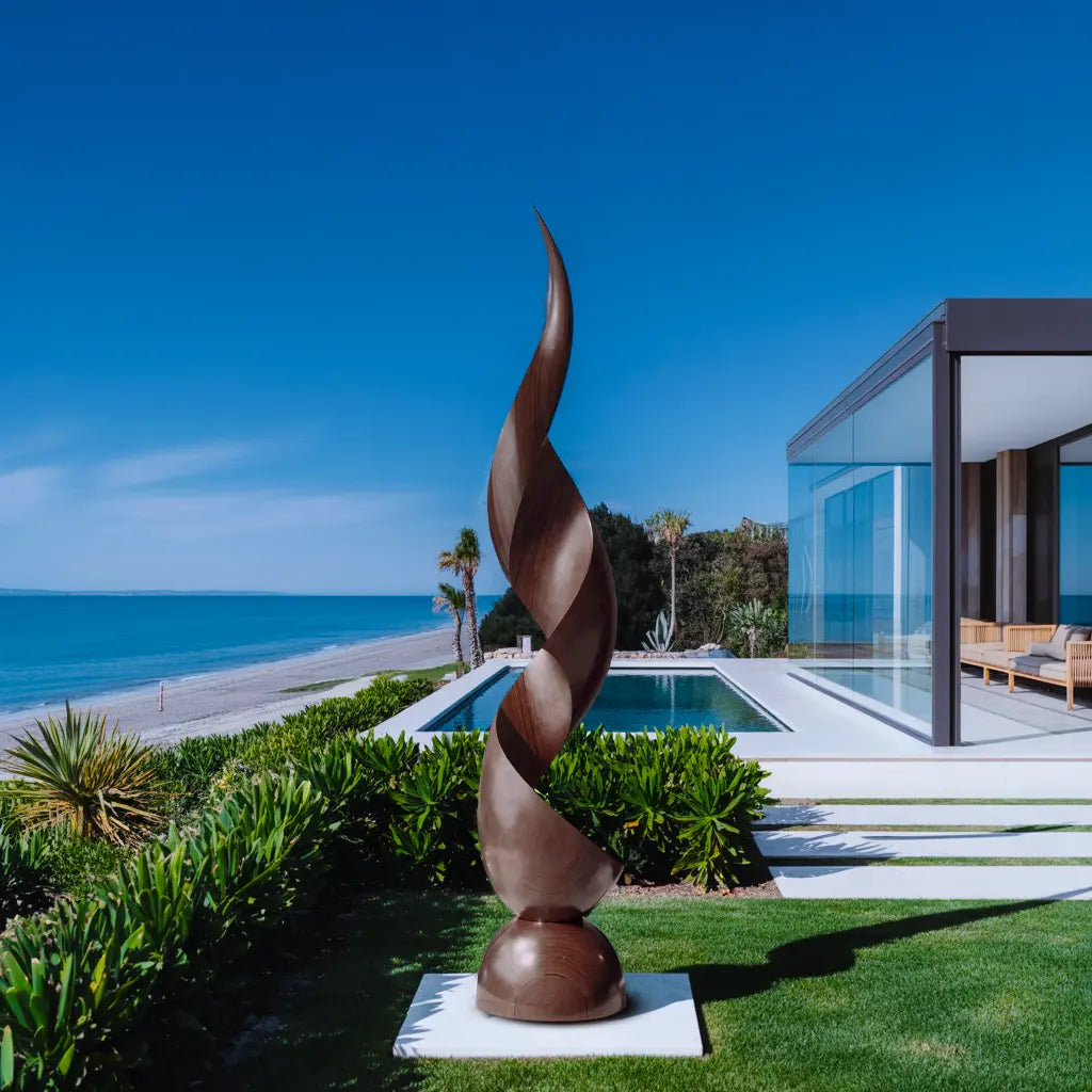 Handcrafted Organic Contemporary Landscape Sculpture For Office Decor Lynnsnail