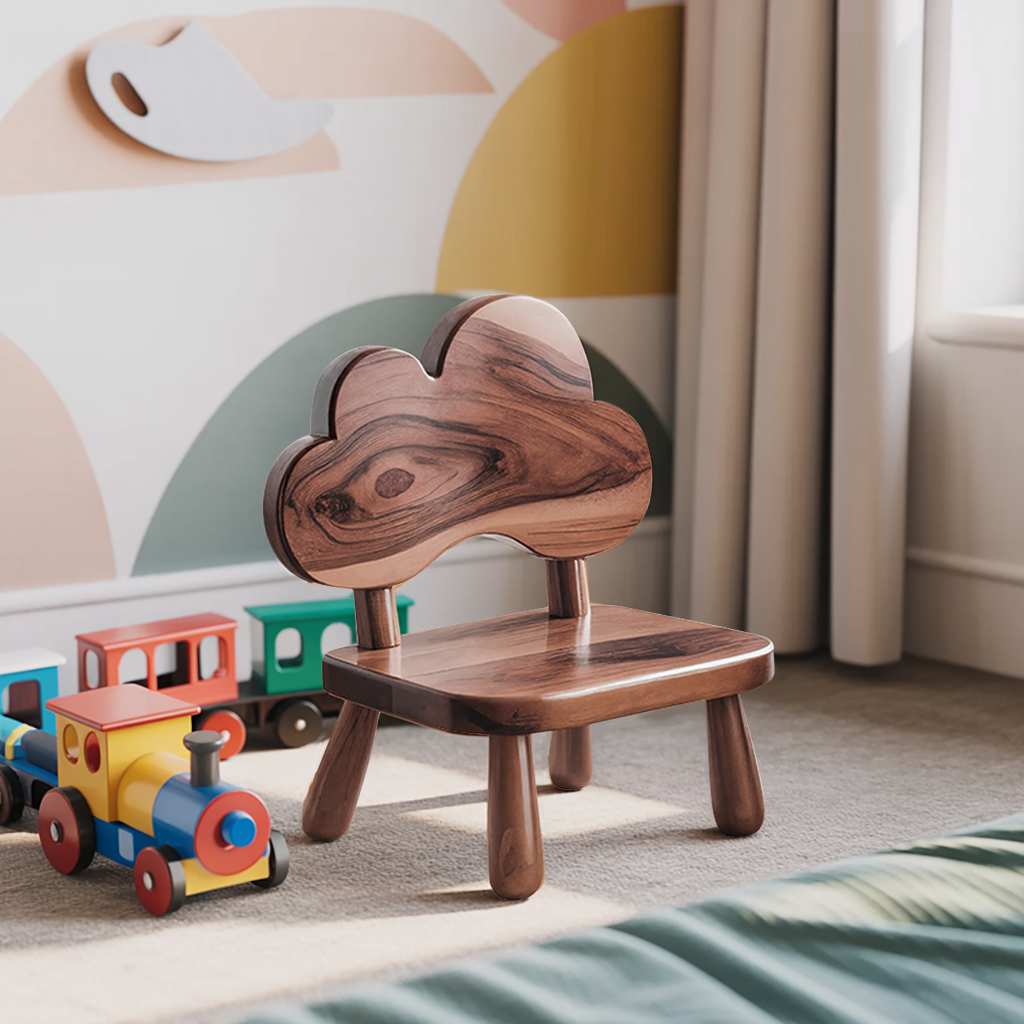 Whimsical Cloud Shaped Kids Chair For Montessori Nursery Or Playroom Lynnsnail