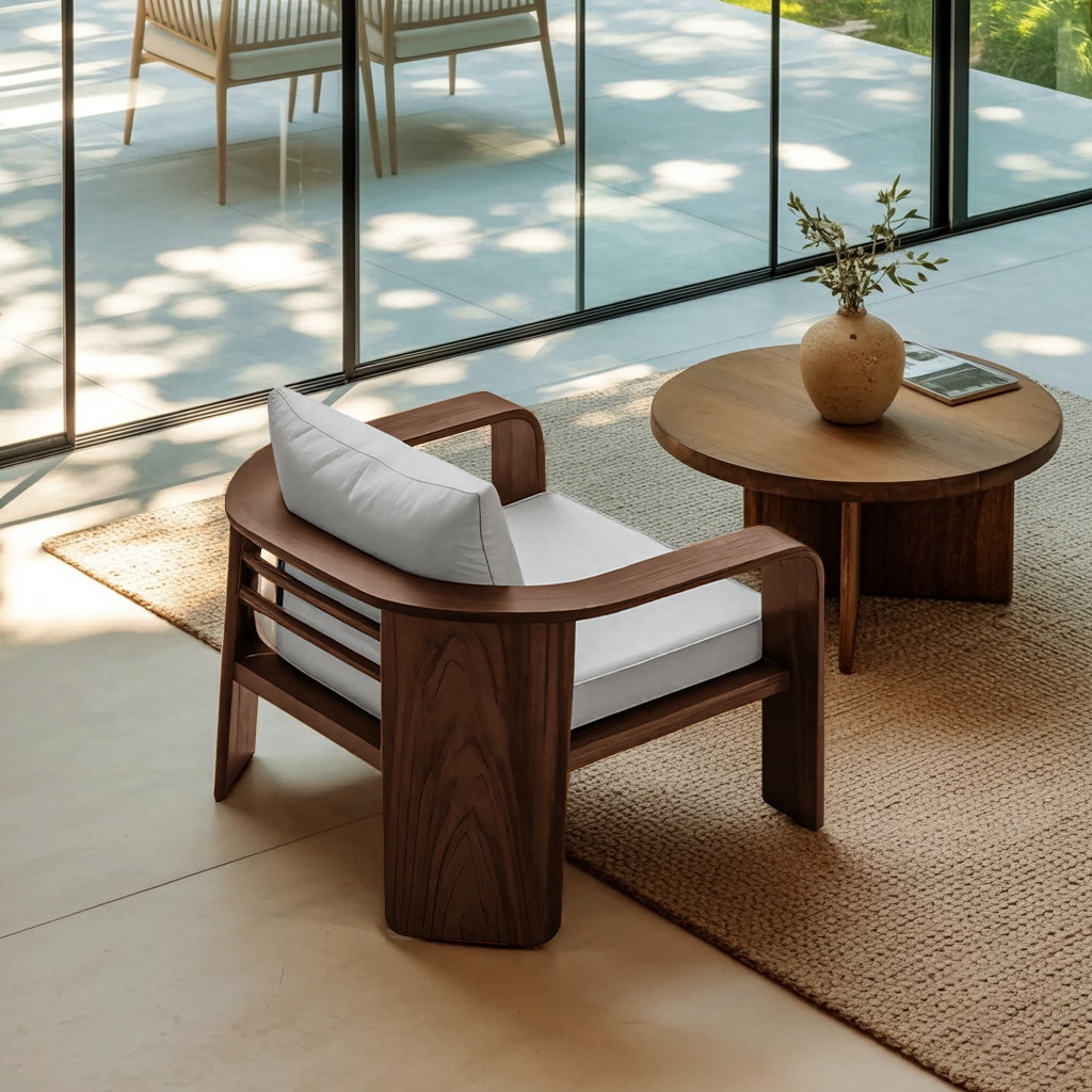Modern Outdoor Wood Lounge Chair For Patio Or Garden Lynnsnail