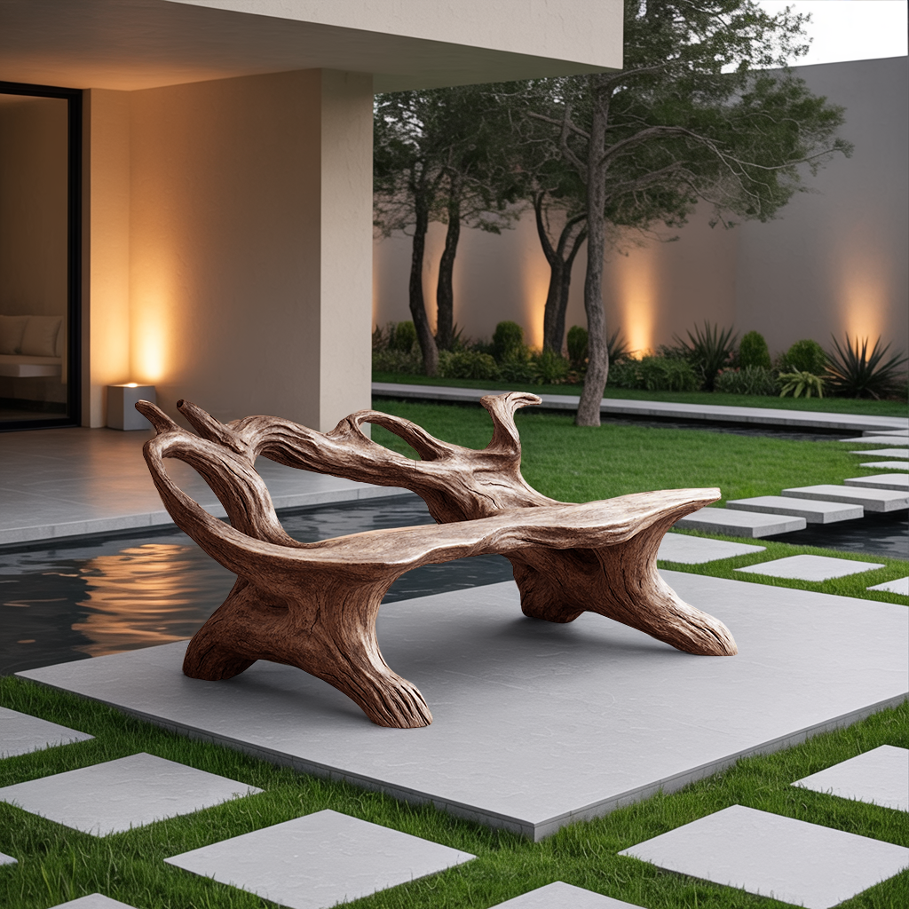 Farmhouse Branch Bench For Comfortable Living Room Seating Lynnsnail