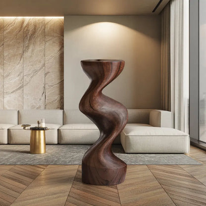 Farmhouse Solid Wood Abstract Sculpture For Garden Lynnsnail