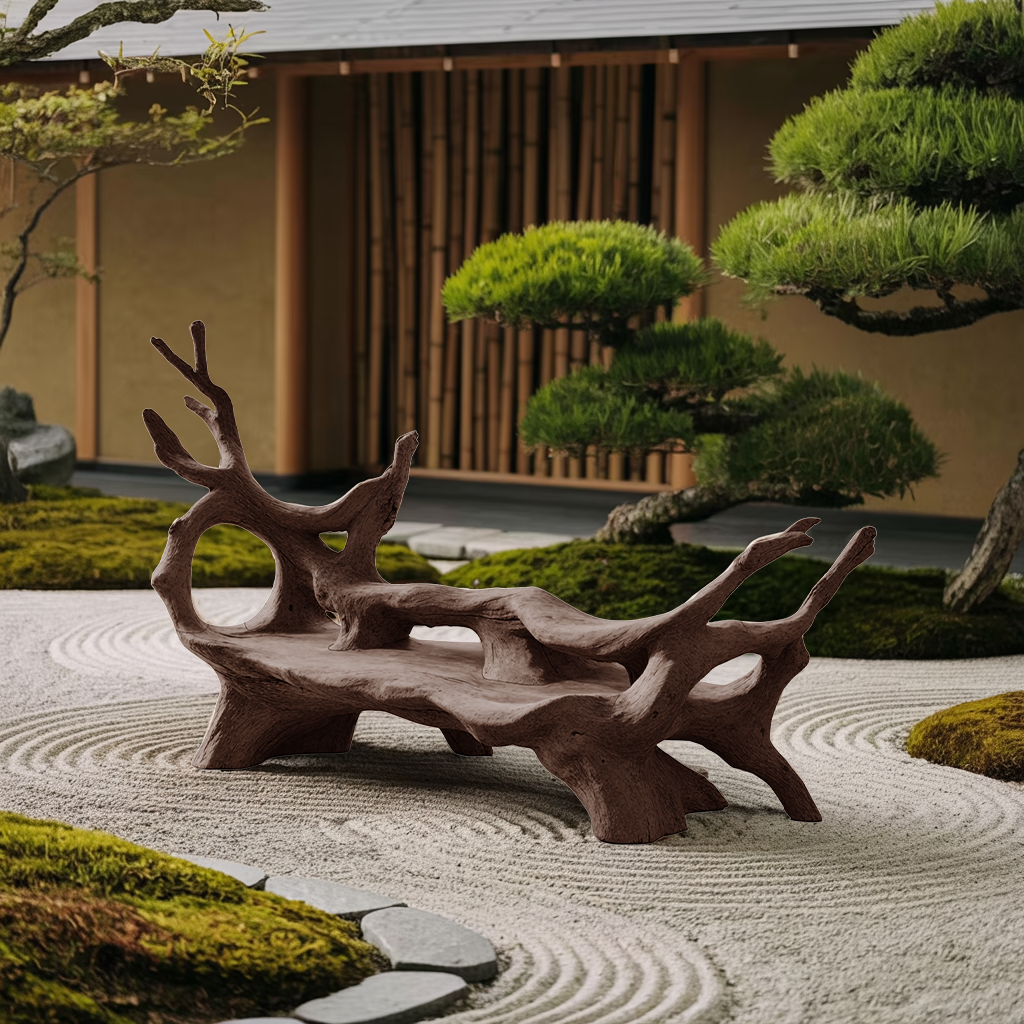 Mid Century Branch Bench For Retro Patio Ambiances Lynnsnail