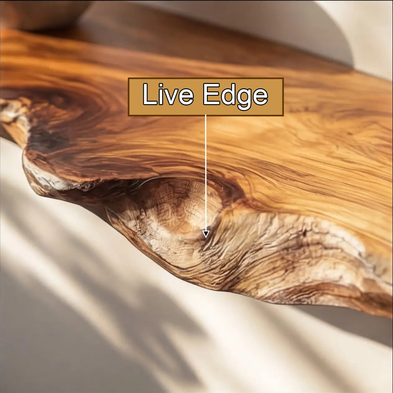 Caelric Live Edge Solid Wood Floating Shelf SPA395392 Lynnsnail