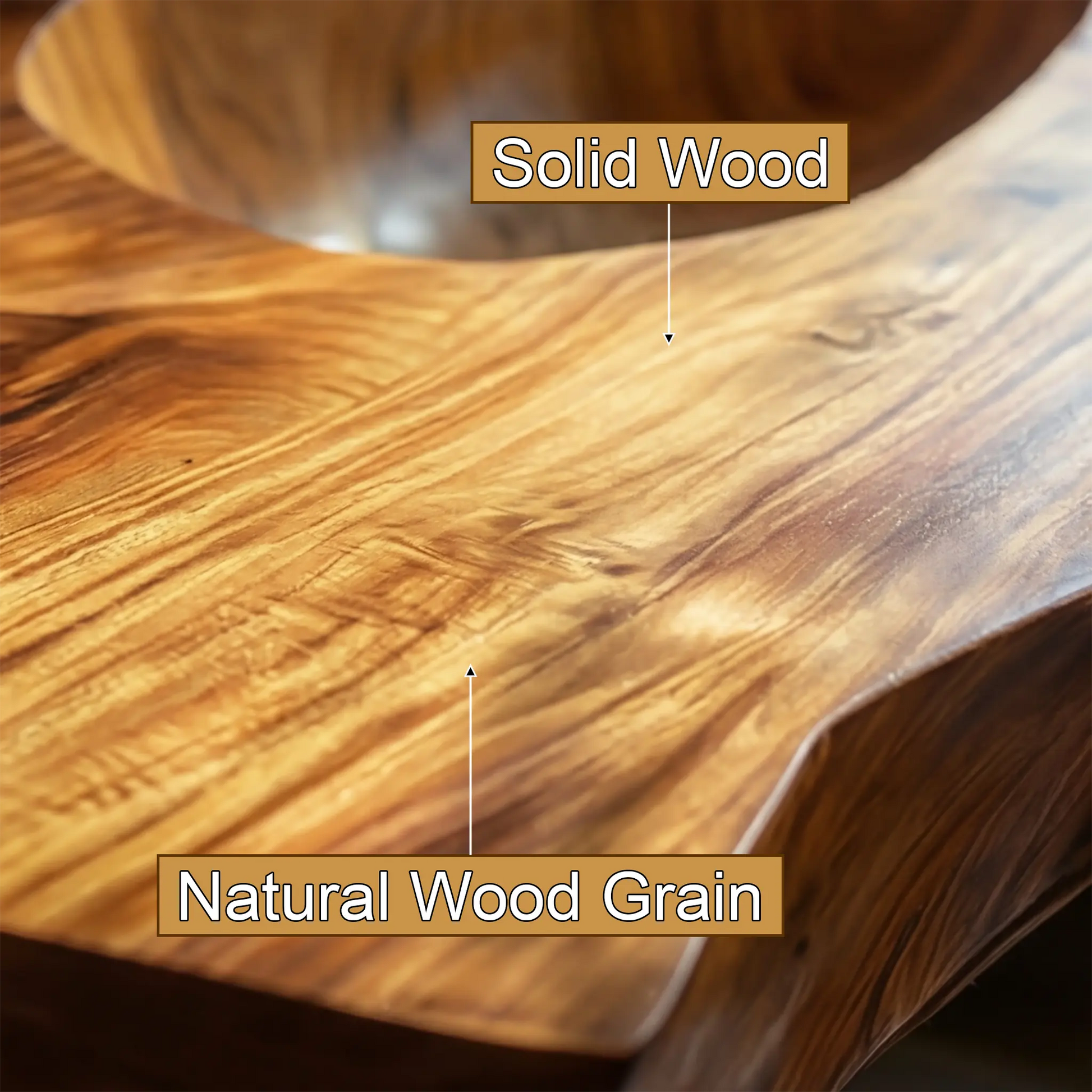 Cavero Sculpted Live Edge Solid Wood Floating Bathroom Vanity with Integrated Sink SPA248842 Lynnsnail