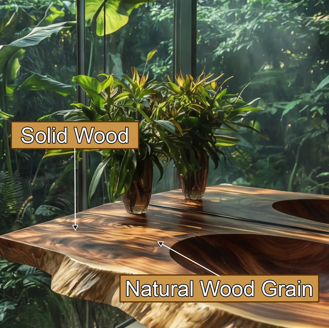 Cavira Live Edge Solid Wood Floating Bathroom Vanity with Integrated Sink SPA354645 Lynnsnail