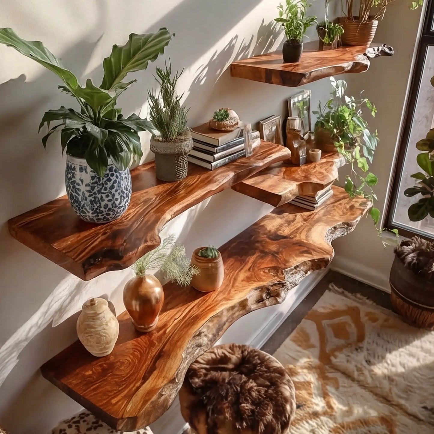 Dravik Live Edge Solid Wood Floating Shelf SPA300692 Lynnsnail