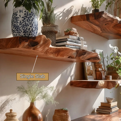 Dravik Live Edge Solid Wood Floating Shelf SPA300692 Lynnsnail