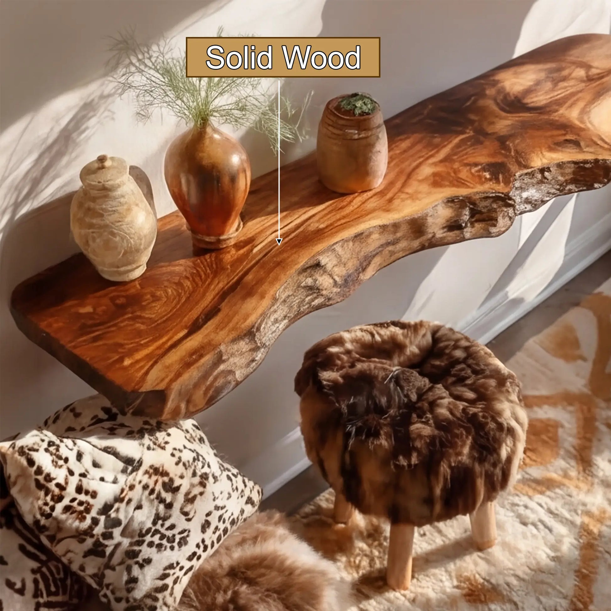Dravik Live Edge Solid Wood Floating Shelf SPA300692 Lynnsnail