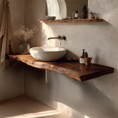 Eldorin Live Edge Solid Wood Floating Bathroom Vanity SPA349624 Lynnsnail