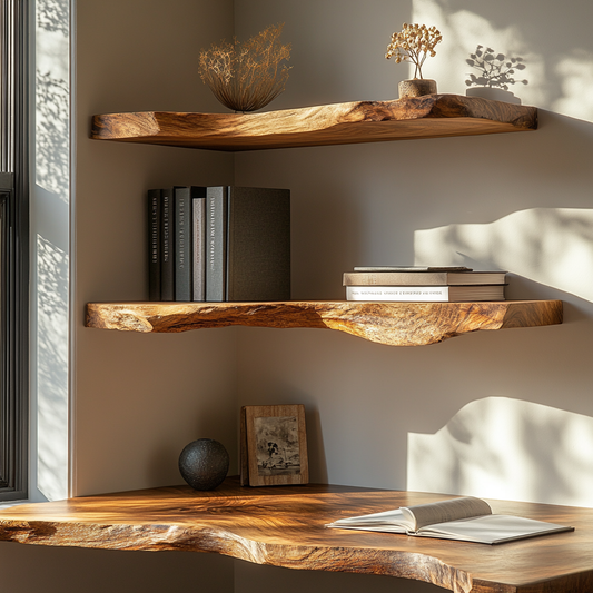 Eldorin Live Edge Solid Wood Floating Shelf SPA852820