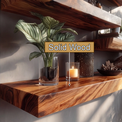 Eldran Live Edge Solid Wood Floating Shelf SPA453121