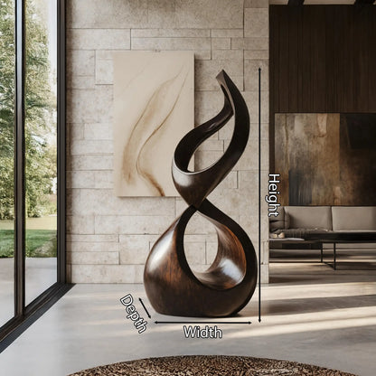 Rustic Large Wooden Sculpture For Outdoor Garden Style Lynnsnail