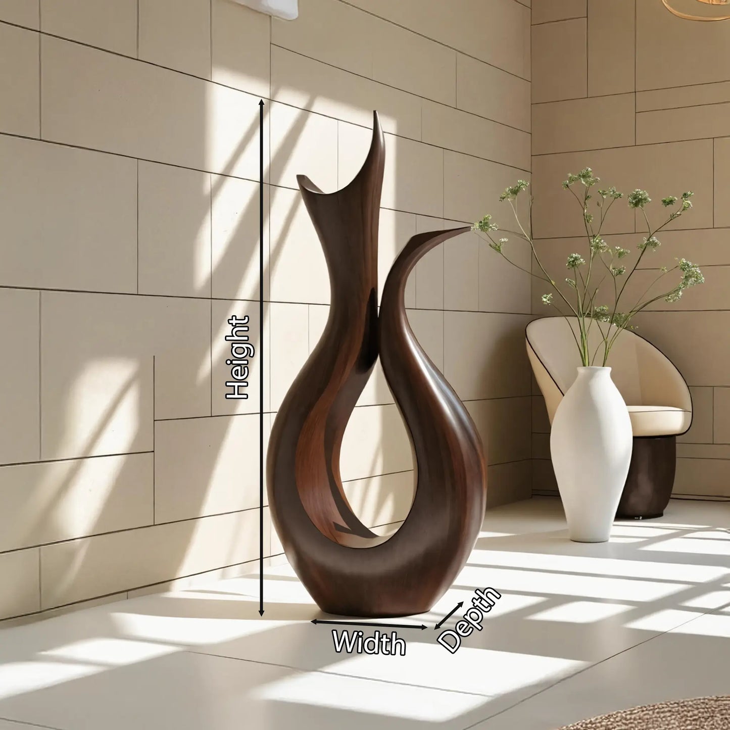 Farmhouse Abstract Sculpture For Furniture Rustic Decor Lynnsnail