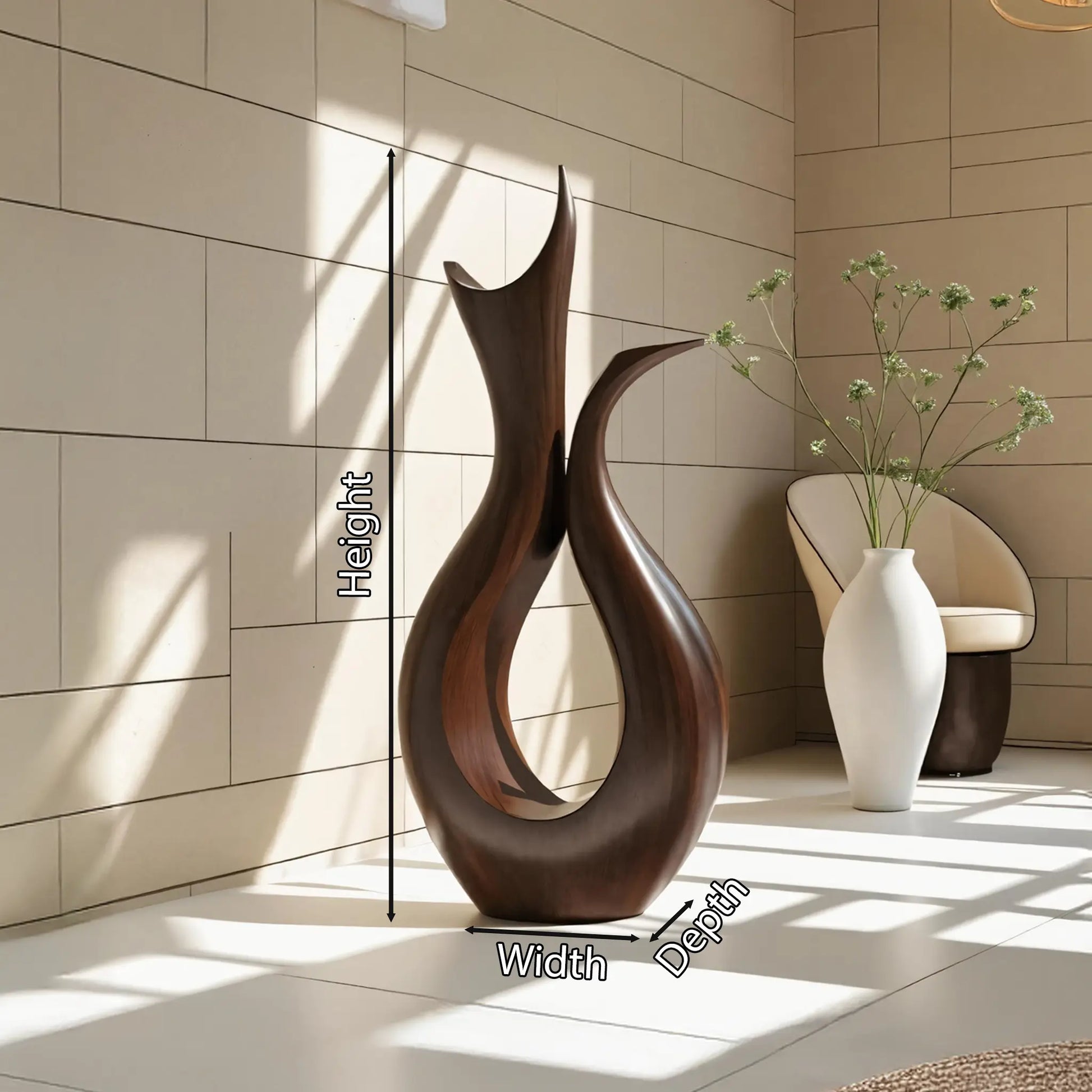 Farmhouse Abstract Sculpture For Furniture Rustic Decor Lynnsnail