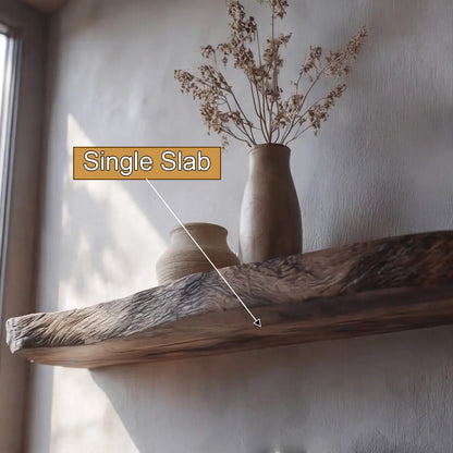 Kaldren Live Edge Solid Wood Floating Shelf SPA235332 Lynnsnail