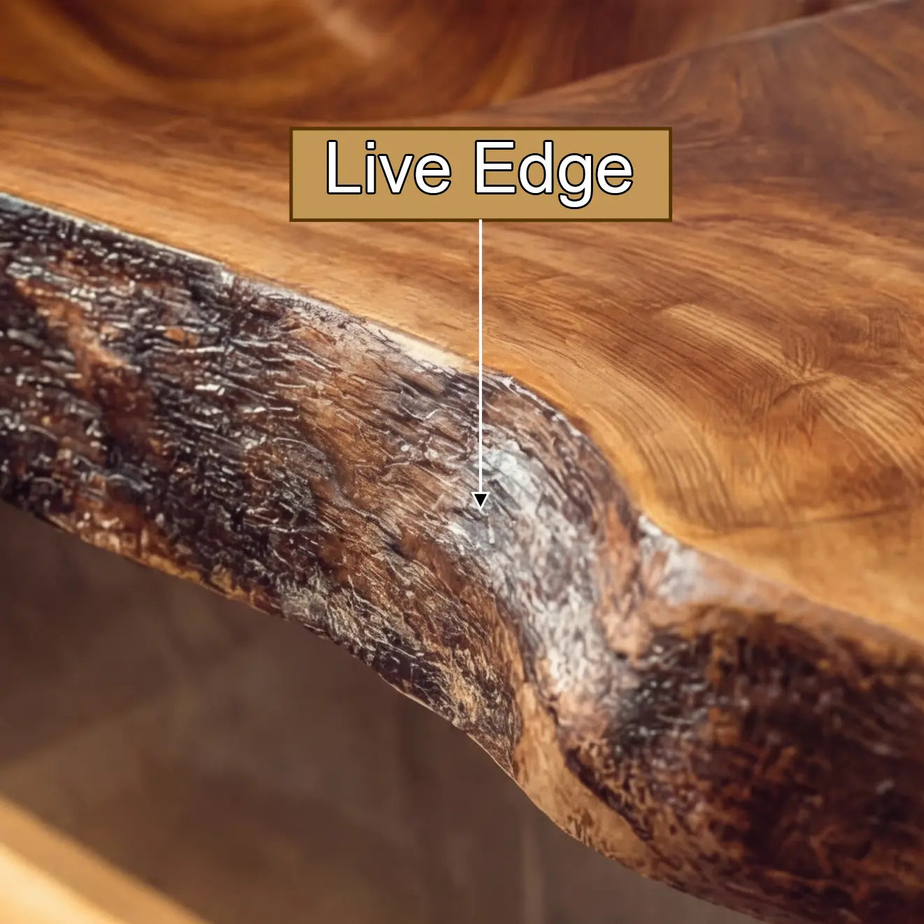 Kavero Handcrafted Live Edge Solid Wood Floating Bathroom Vanity with Integrated Sink SPA183672 Lynnsnail