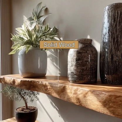 Korvyn Live Edge Solid Wood Floating Shelf SPA209520 Lynnsnail