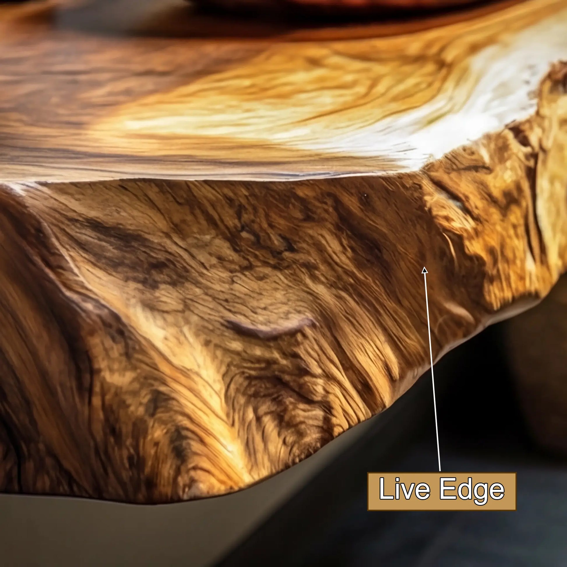 Lunara Live Edge Solid Wood Floating Bathroom Vanity Lynnsnail