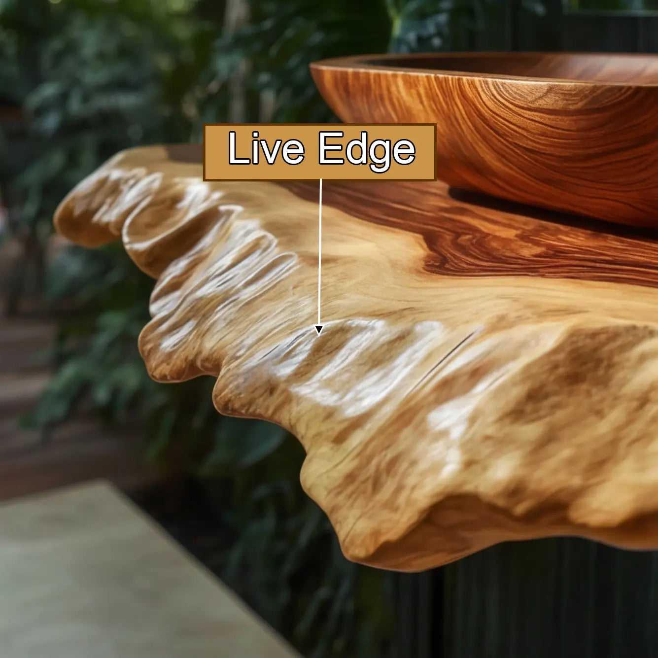Lunvera Live Edge Solid Wood Floating Bathroom Vanity SPA346945 Lynnsnail