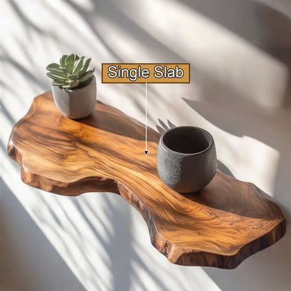 Lunvera Live Edge Solid Wood Floating Shelf SPA194295 Lynnsnail