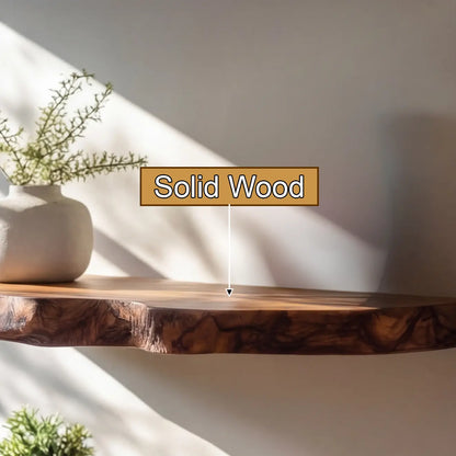 Lunvera Live Edge Solid Wood Floating Shelf SPA194295 Lynnsnail