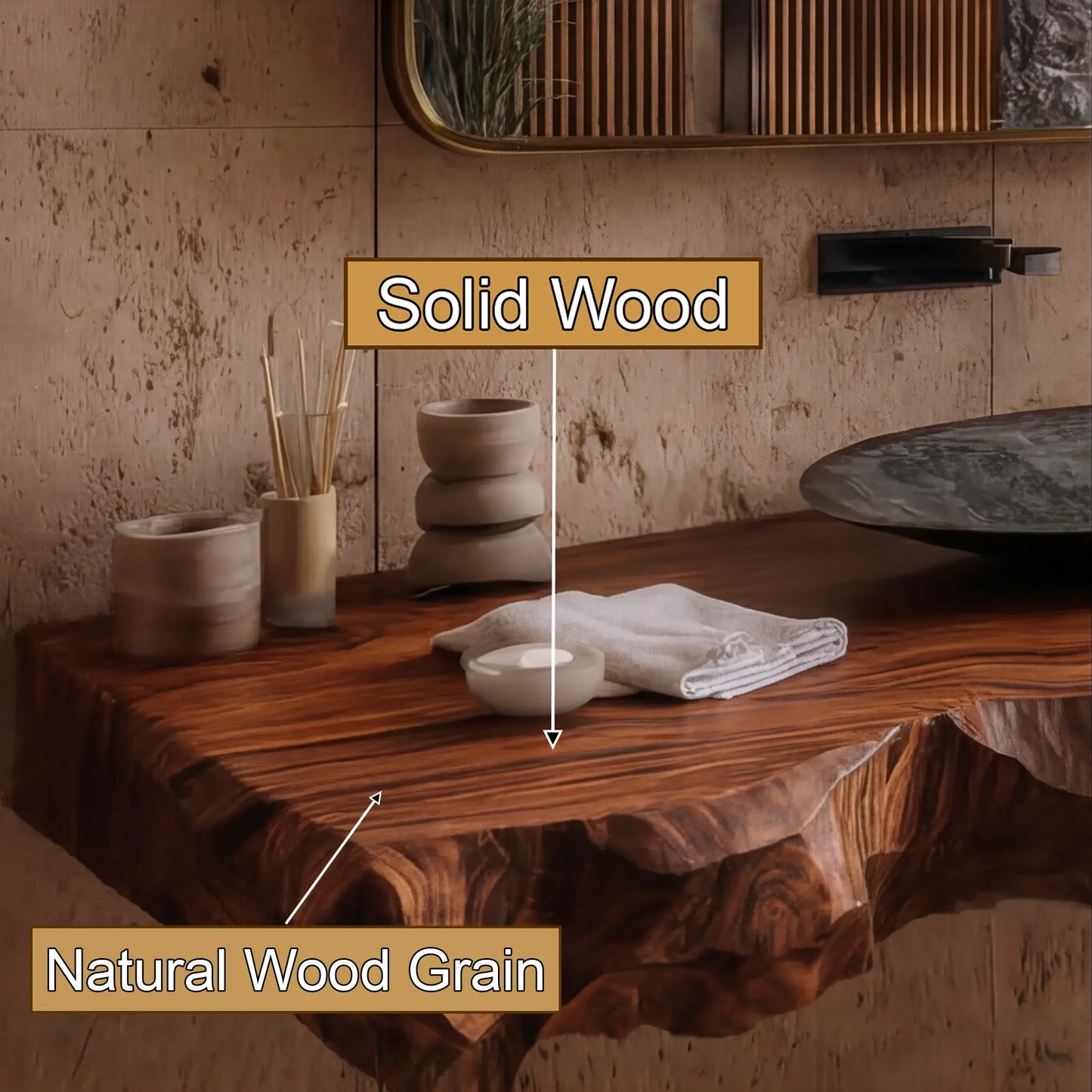 Marvello Live Edge Solid Wood Floating Bathroom Vanity SPA395936 Lynnsnail