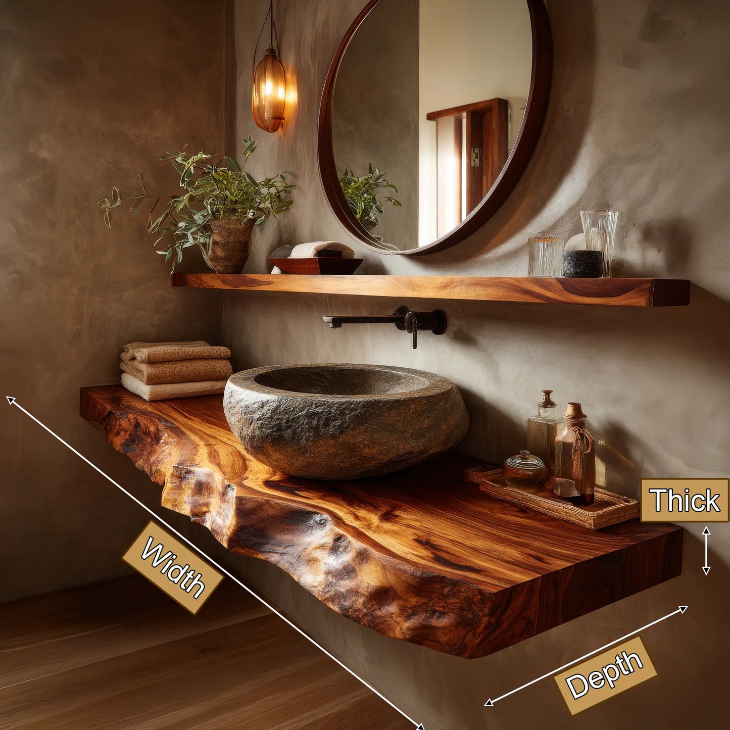 Norevyn Live Edge Solid Wood Floating Bathroom Vanity SPA965428 Lynnsnail