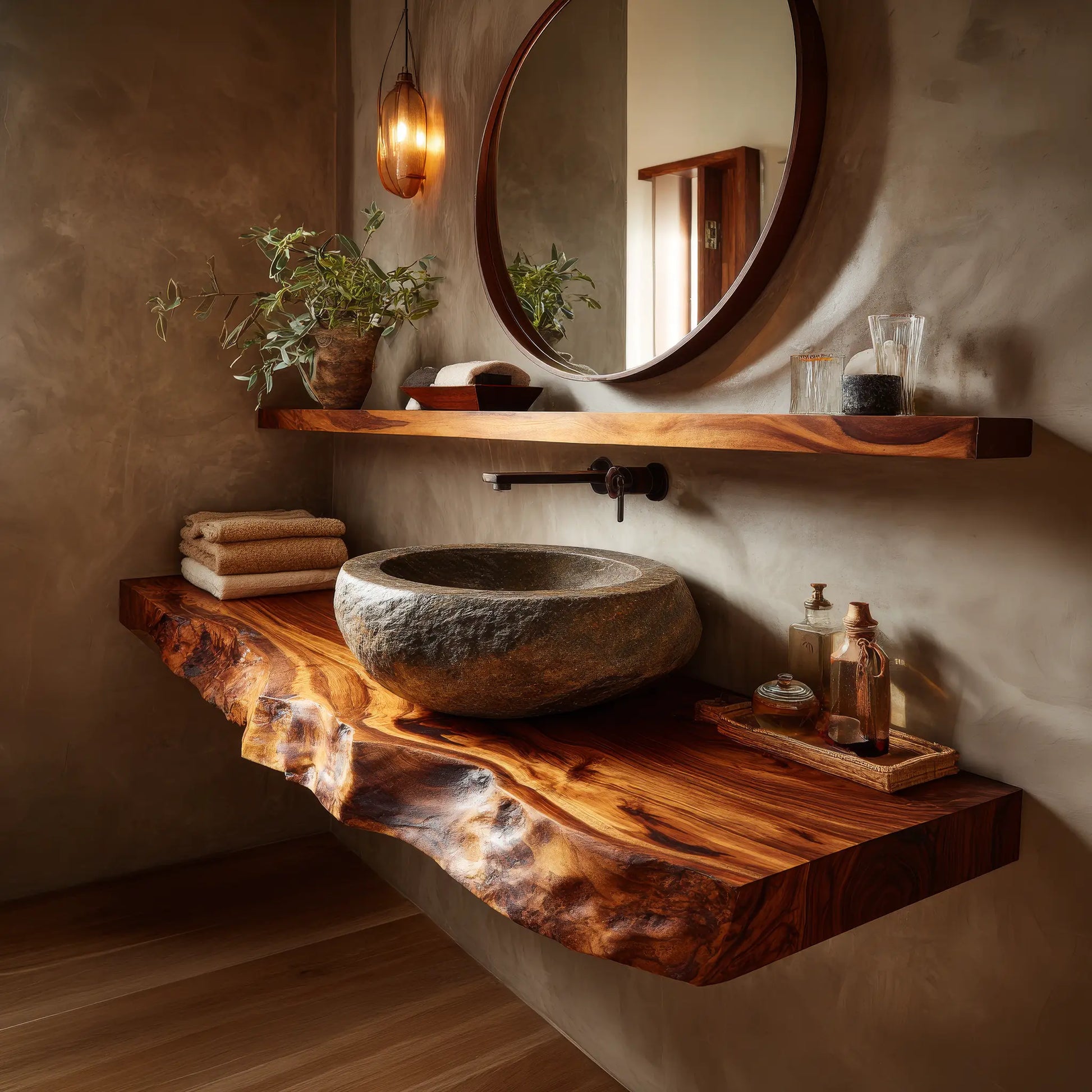 Norevyn Live Edge Solid Wood Floating Bathroom Vanity SPA965428 Lynnsnail