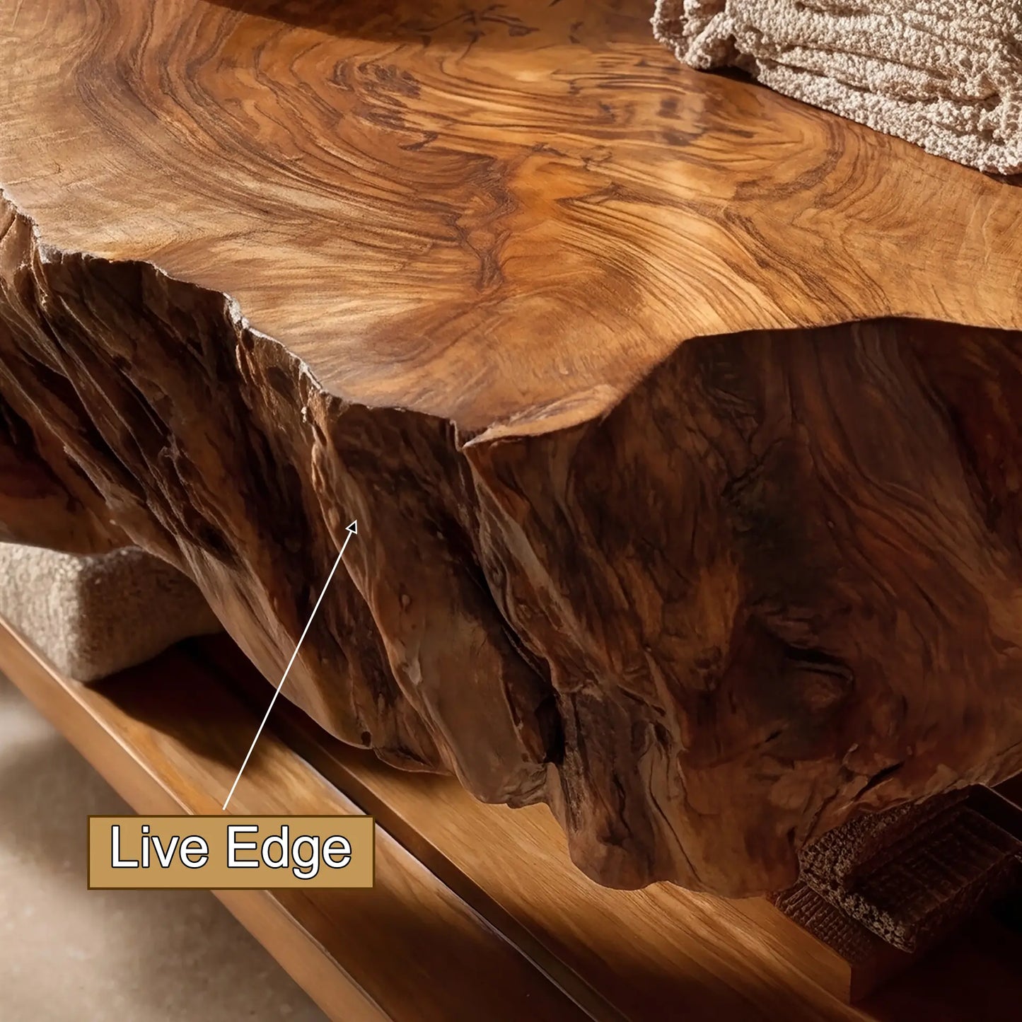 Norvian Live Edge Solid Wood Floating Bathroom Vanity SPA905613 Lynnsnail