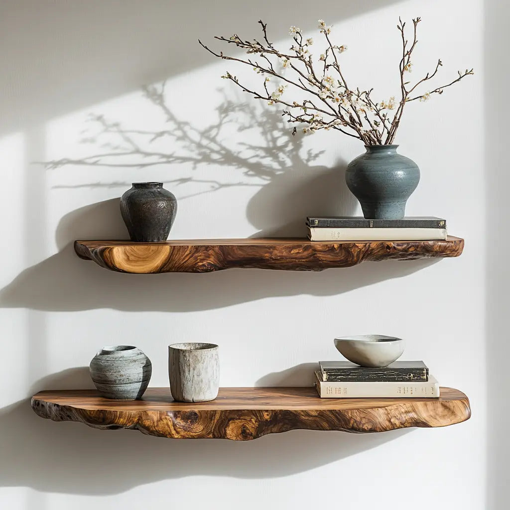 Norvyn Live Edge Solid Wood Floating Shelf SPA653921 Lynnsnail