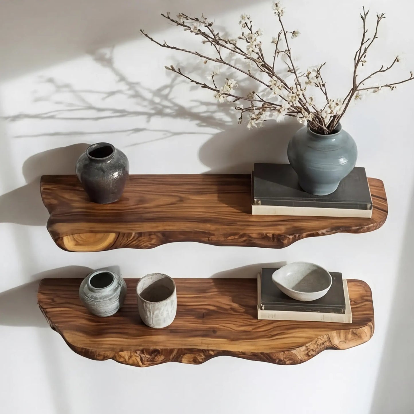 Norvyn Live Edge Solid Wood Floating Shelf SPA653921 Lynnsnail