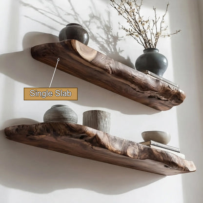 Norvyn Live Edge Solid Wood Floating Shelf SPA653921 Lynnsnail