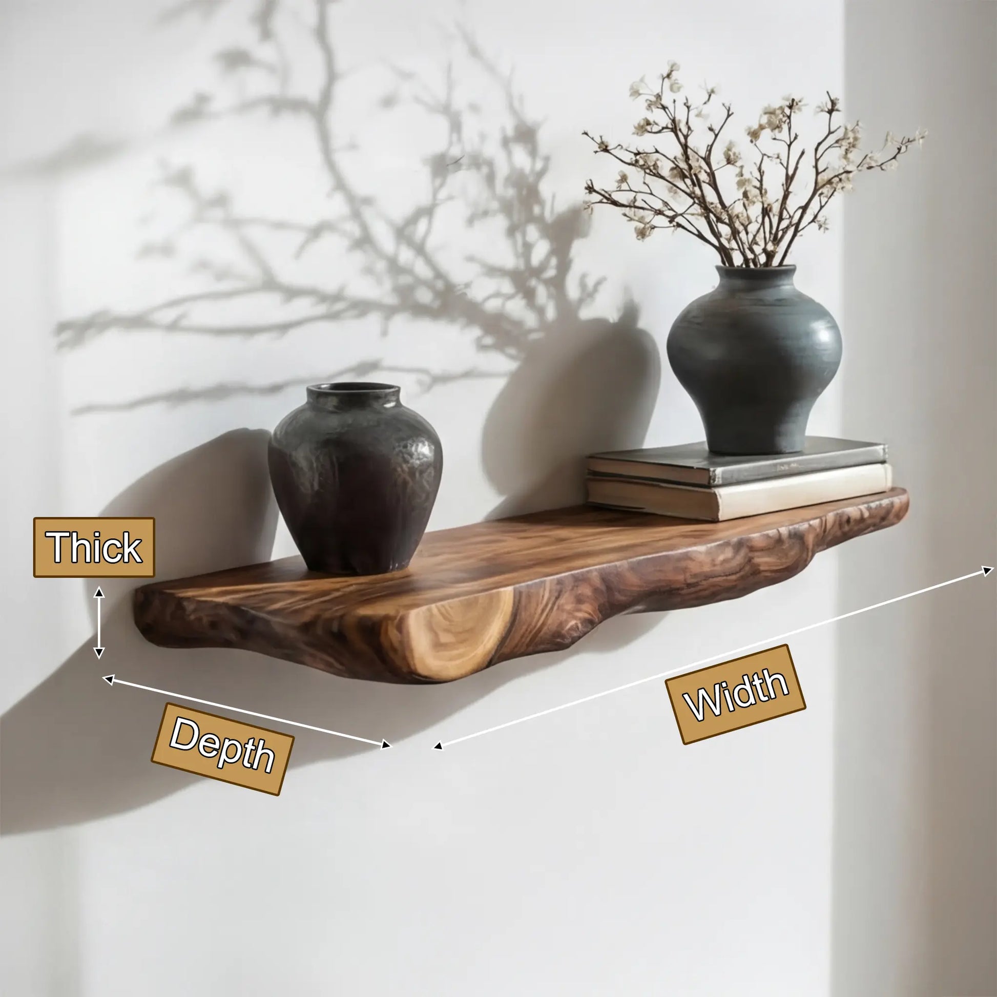 Norvyn Live Edge Solid Wood Floating Shelf SPA653921 Lynnsnail