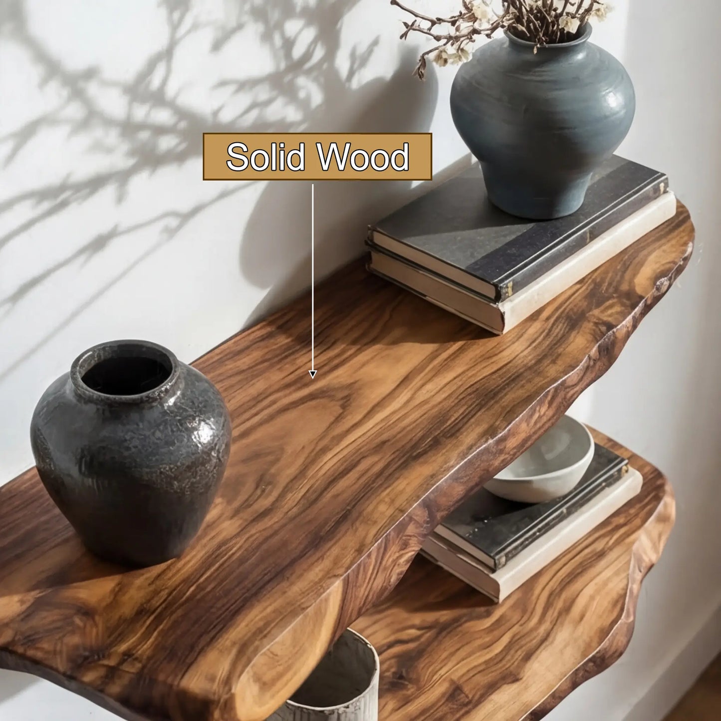 Norvyn Live Edge Solid Wood Floating Shelf SPA653921 Lynnsnail