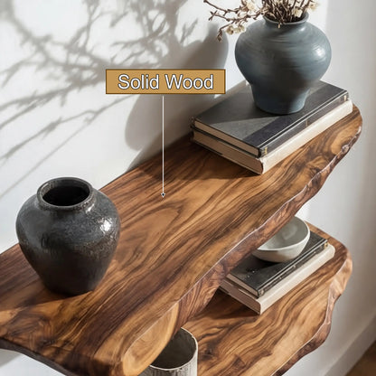 Norvyn Live Edge Solid Wood Floating Shelf SPA653921 Lynnsnail