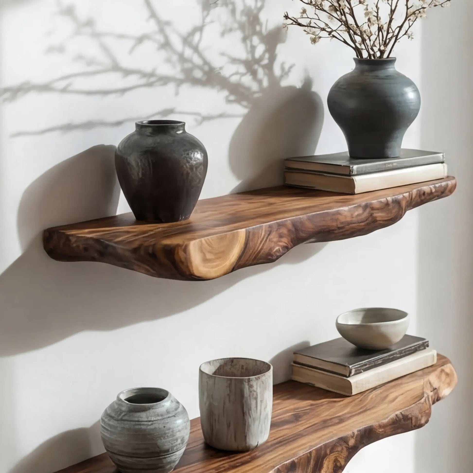 Norvyn Live Edge Solid Wood Floating Shelf SPA653921 Lynnsnail