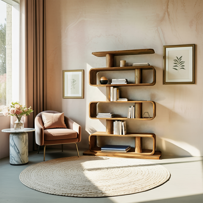 Minimalist Bookshelf With Shelves For Stylish Living Room Lynnsnail