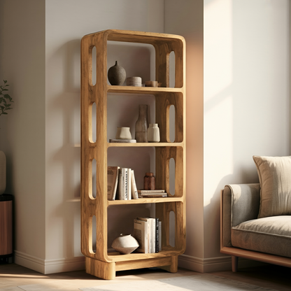 Contemporary Tall Bookshelf For Living Or Bedroom Lynnsnail