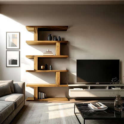 Contemporary Bookshelf With Clean Lines For Living Room Lynnsnail
