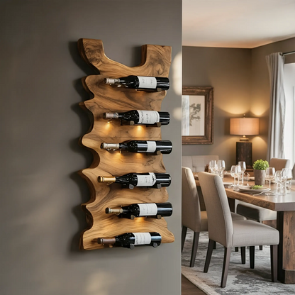 Handcrafted Live Edge Wine Holder For Entryway Design Ideas Lynnsnail