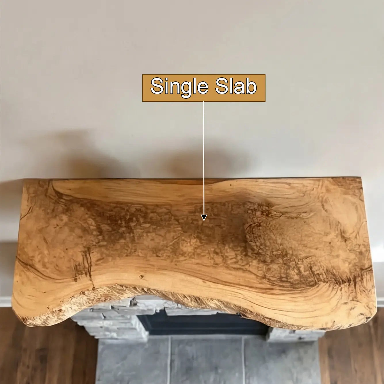Orliven Live Edge Solid Wood Floating Shelf SPA359832 Lynnsnail