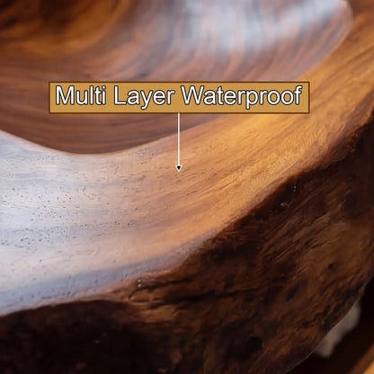 Orvello Handcrafted Live Edge Solid Wood Floating Bathroom Vanity with Integrated Sink SPA361872 Lynnsnail