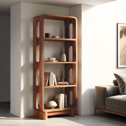 Contemporary Tall Bookshelf For Living Or Bedroom Lynnsnail