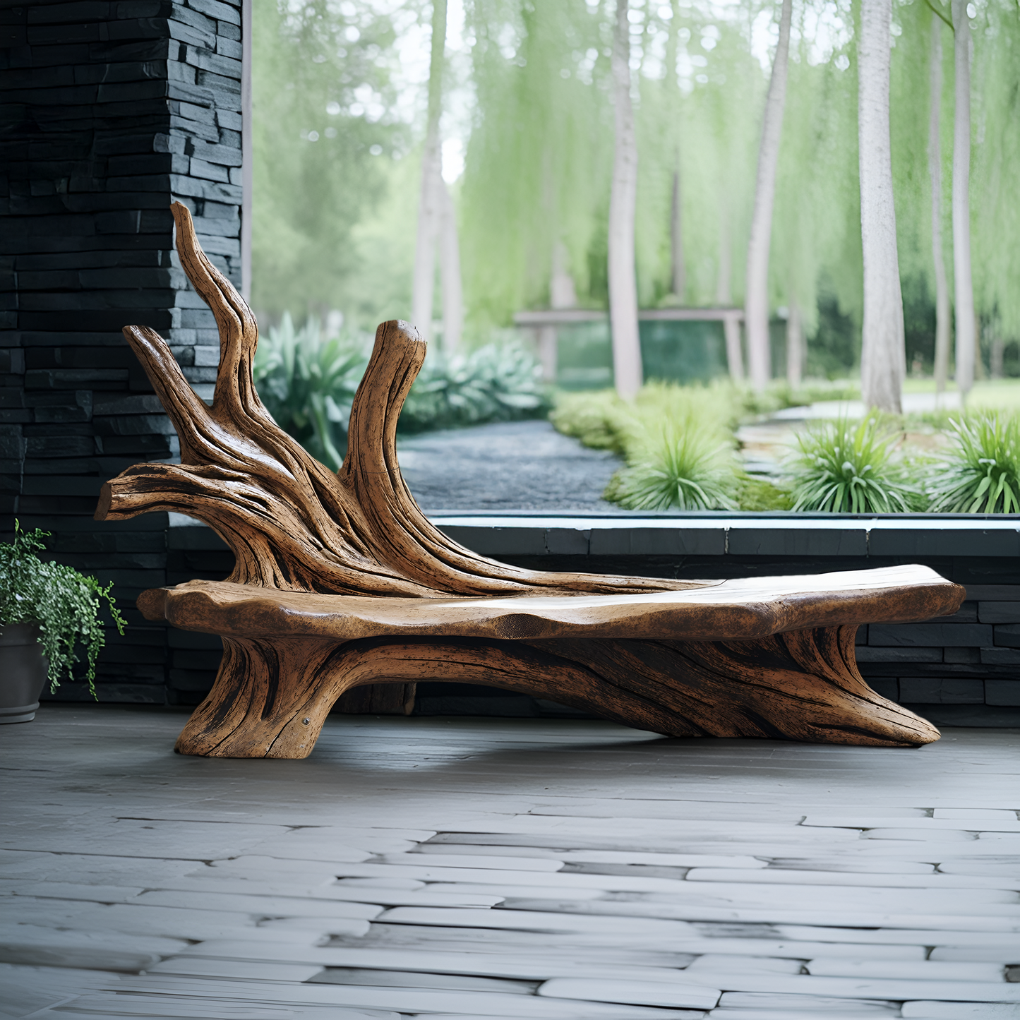 Farmhouse Branch Bench Outdoor Decor For Charming Backyards Lynnsnail