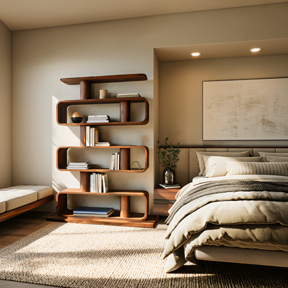 Minimalist Bookshelf With Shelves For Stylish Living Room Lynnsnail