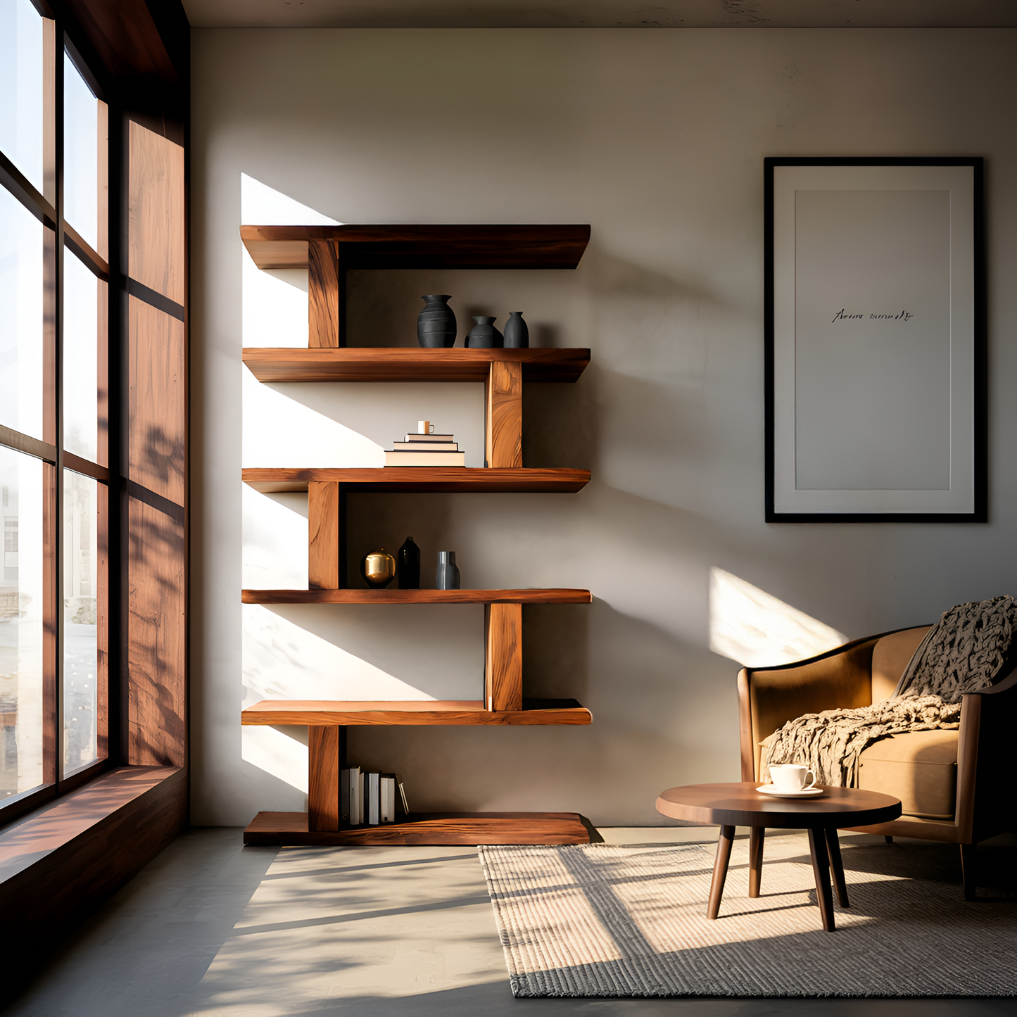 Contemporary Bookshelf With Clean Lines For Living Room Lynnsnail