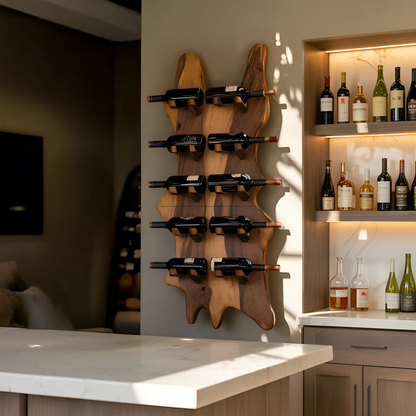 Modern Solid Wood Wine Rack For Bar Decor And Home Display Lynnsnail