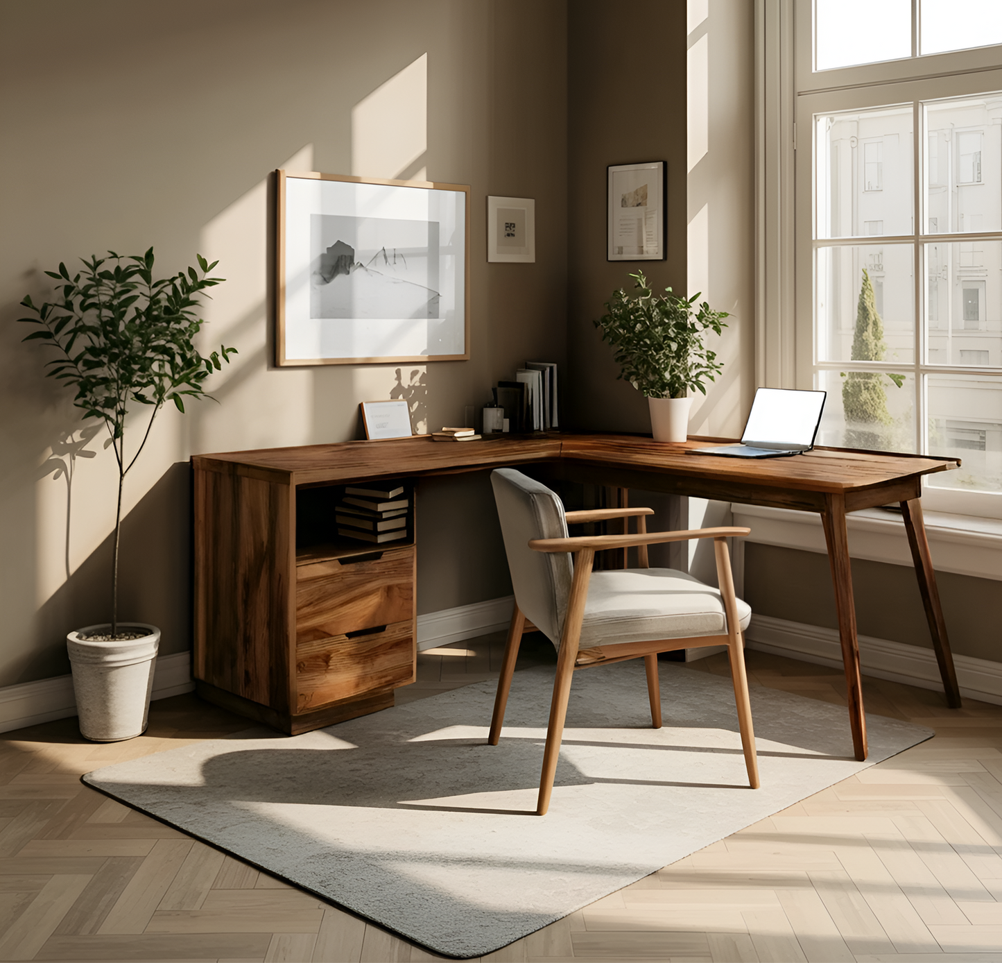 Minimal L Shaped Desk For Home Workspace Lynnsnail