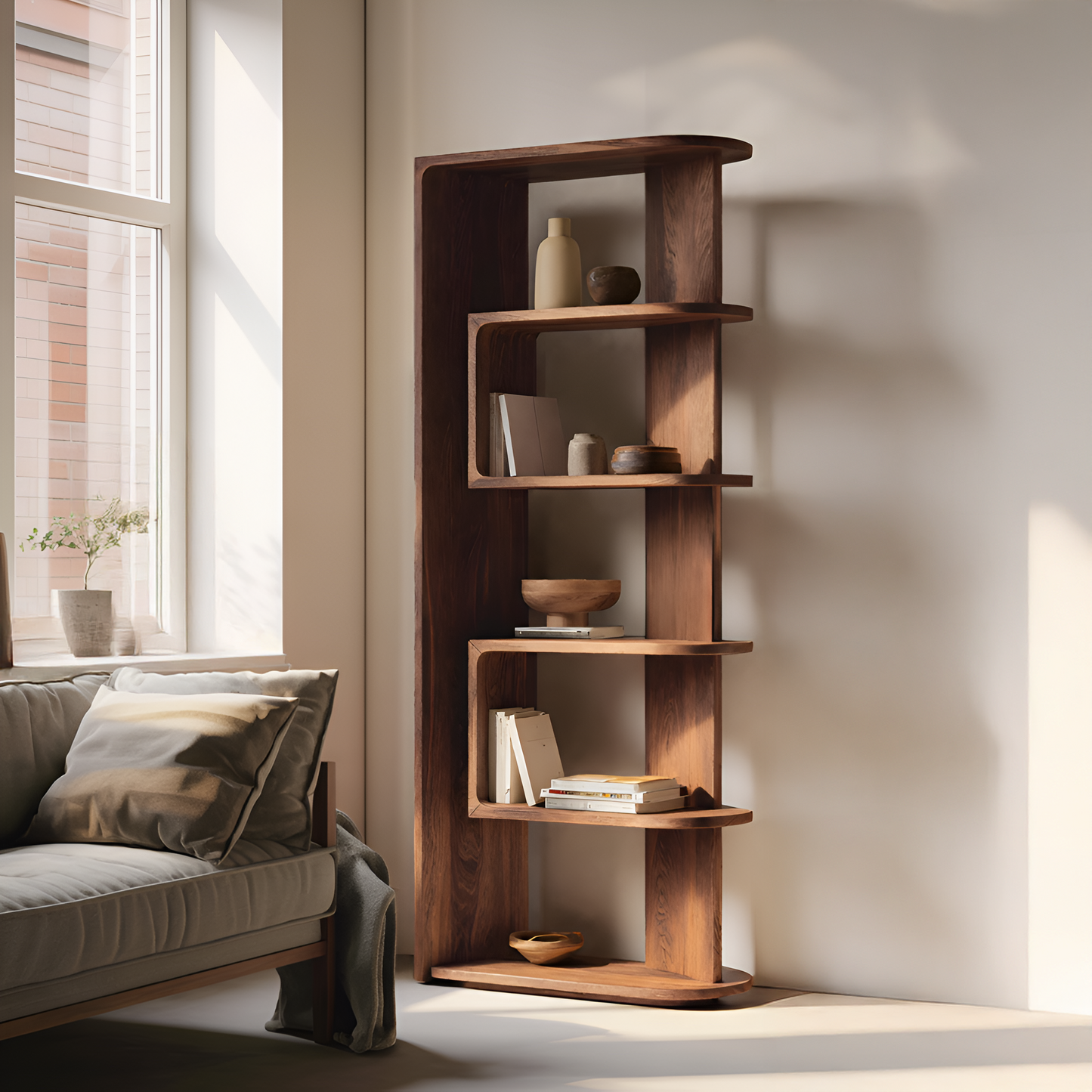 Minimalist Vertical Display Bookshelf For Living Room Lynnsnail