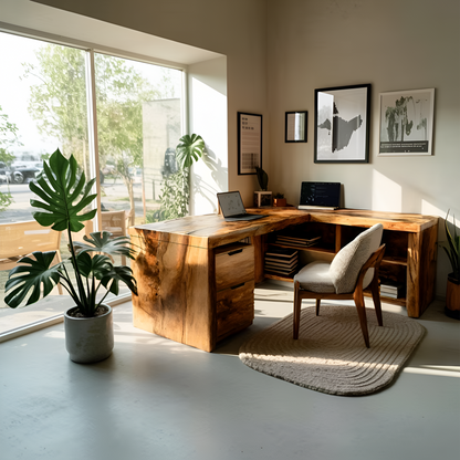 Contemporary L Shaped Workstation Desk For Study Room Lynnsnail